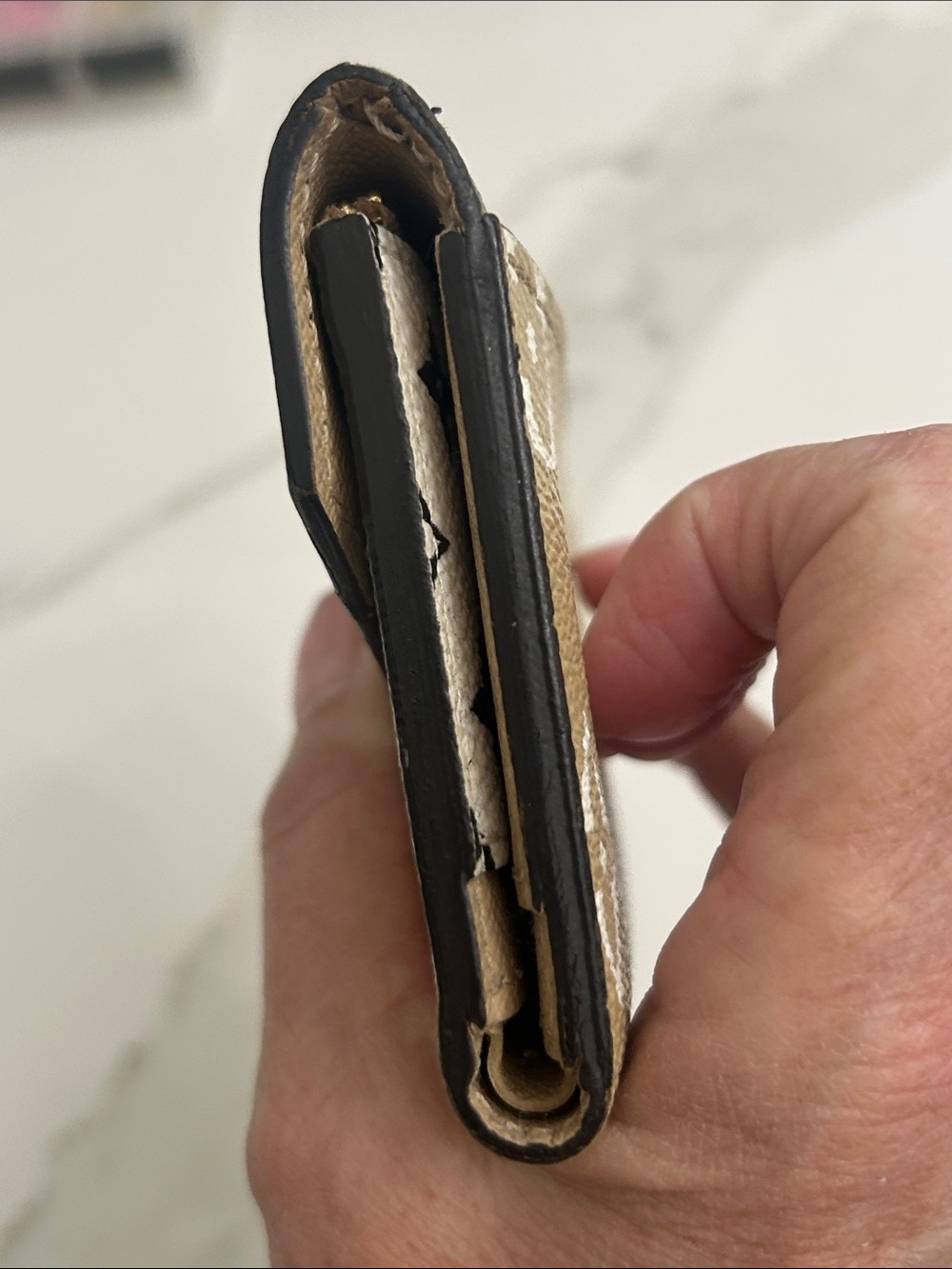 Louis Vuitton Green and Beige Monogram Compact Zoe Wallet - Picture 7 of 13